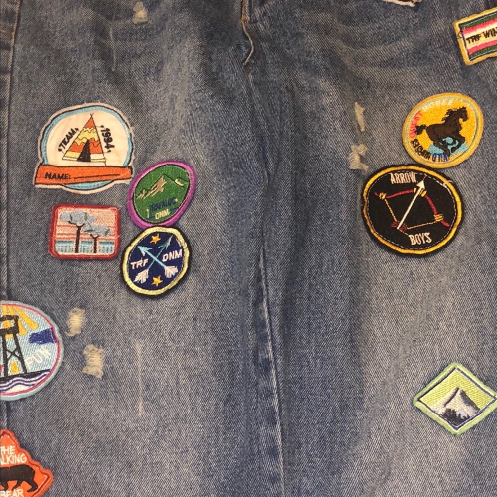 Zara | Boyfriend Jeans with Patches | 28